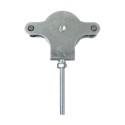 Polea Tendedero WOLFPACK Zincado 60 mm. Roldana Metal con Tornillo