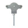Polea Tendedero WOLFPACK Zincado 60 mm. Roldana Metal con Tornillo