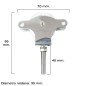 Polea Tendedero WOLFPACK Inoxidable 40 mm. / Roldana Metálica Con Tornillo Polea Tendedero WOLFPACK Inoxidable 40 mm. / Roldana Metálica Con Tornillo