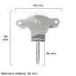 Polea Tendedero WOLFPACK Inoxidable 40 mm. / Roldana Metálica Con Tirafondo Polea Tendedero WOLFPACK Inoxidable 40 mm. / Roldana Metálica Con Tirafondo