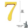 Numero Latón "7" 10 cm. con Tornillería Oculta (Blíster 1 Pieza)