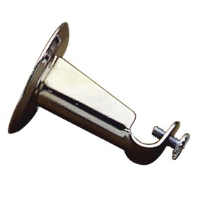 Soporte Barra 12 mm. Diámetro Cromo Frontal Redondo