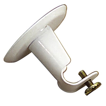 Soporte Barra 12 mm. Diámetro Blanco Techo Redondo
