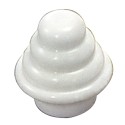 Terminal Barra Exterior Tubo 12 mm. Diámetro Blanco