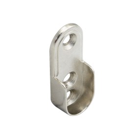 Soporte Lateral Barra Oval Níquel 15x22 mm.