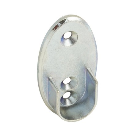 Soporte Lateral Oval Zincado Lateral Diámetro 16 mm.