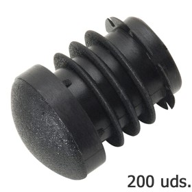 Contera Plástico Redonda Interior Negra Para Tubo Exterior Diámetro 20 mm. Bolsa 200 Unidades