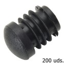 Contera Plástico Redonda Interior Negra Para Tubo Exterior Diámetro 22 mm. Bolsa 200 Unidades