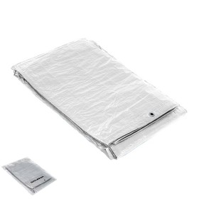 Lona Impermeable Reforzada 3x4 metros (Aproximadamente) Con Ojetes Metálicos, Lona de protección Duradera, Color Blanco.