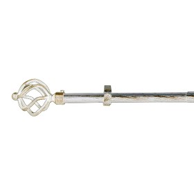Barra Cortina Extensible Metal Diámetro 19 mm. Extensible 1,1 / 2,0 Metros Marfil Oro Piña Sin Anilla