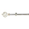 Barra Cortina Extensible Metal Diámetro 19 mm. Extensible 1,1 / 2,0 Metros Marfil Oro Piña Sin Anilla