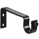 Soporte Sencillo Forja Diámetro 20 mm. Negro (Blíster 2 Piezas)