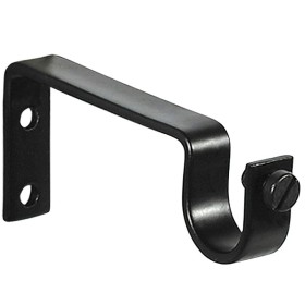Soporte Sencillo Forja Diámetro 20 mm. Negro (Blíster 2 Piezas)