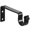 Soporte Sencillo Forja Diámetro 20 mm. Negro (Blíster 2 Piezas)