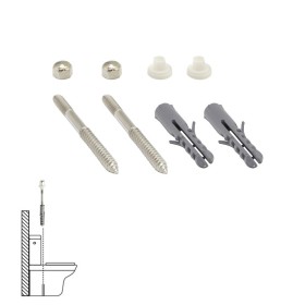 Kit Sanitario Fijación W.C. 6x80 mm. Inoxidable (2 Piezas)