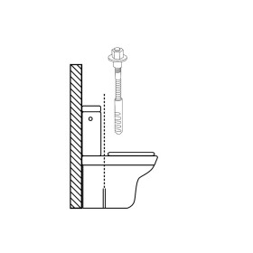 Kit Sanitario Fijación W.C. 6x80 mm. Inoxidable (2 Piezas)