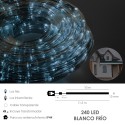 Luces Navidad Tubo Luz Blanca Fría 240 Leds Uso Exteriores / Interiores protección IP44 Rollo 10 Metros