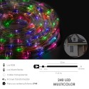 Luces Navidad Tubo Luz Multicolor 240 Leds Uso Exteriores / Interiores protección IP44 Rollo 10 Metros