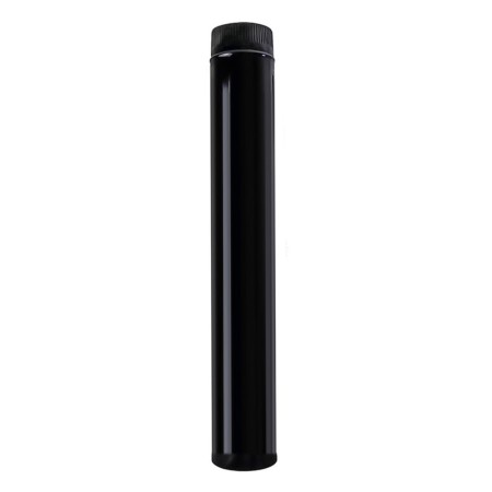 WOLFPACK Tubo de Estufa Acero Vitrificado Negro Diámetro 90 mm. Ideal Estufas de Leña, Chimenea, Alta resistencia, Color Negro