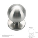 Pomo Puerta Esférico Color Inox Oryx
