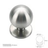 Pomo Puerta Esférico Color Inox Oryx