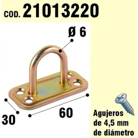 Soporte Para Madera Anilla Bicromatado Diámetro 6 mm.