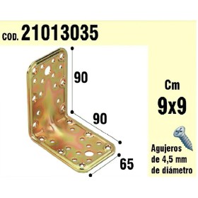 Soporte Para Madera Ángulo 65x 90 x 90 mm.