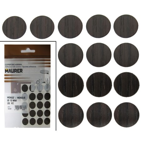 Tapa tornillos Adhesivos Wengue (Blíster 20 unidades)