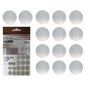 Tapa tornillos Adhesivos Gris Metalizado. (Blíster 20 unidades)