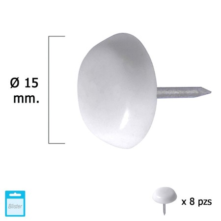 Deslizante Pequeño Blanco Diámetro15 (Blíster 8 Unidades)