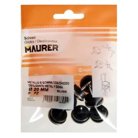 Deslizante Metal Goma Claro Diámetro20 (Blíster 8 Unidades)