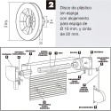 Disco Persiana Plástico Octogonal 130x40 mm. Cinta 22 mm.