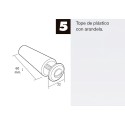 Tope Persiana Con Tornillo 60 mm. Blanco