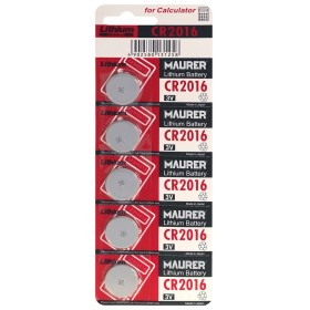 Pila Botón Litio CR2016 (Blíster 5 Pilas)
