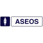 Rotulo Adhesivo 250x63 mm. Aseos Señoras Rotulo Adhesivo 250x63 mm. Aseos Señoras