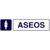 Rotulo Adhesivo 250x63 mm. Aseos Señoras