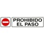 Rotulo Adhesivo 250x63 mm. Prohibido El Paso Rotulo Adhesivo 250x63 mm. Prohibido El Paso