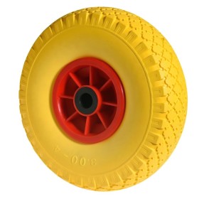 Rueda Carretilla Almacén / Sacos Maciza Llanta Plástico 20 mm.