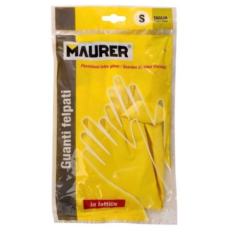 Guantes Látex 100% Basic domésticas S (Par)
