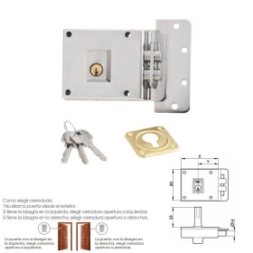 Cerradura Yale 6-0-10-hn/ Derecha