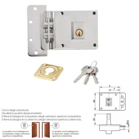 Cerradura Yale 6-0-12-hn/ Izquierda