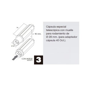 Capsula Persiana Telescópica Sin Espiga Para Eje 40 mm.