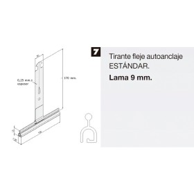 Tirante Persiana Auto anclaje Estándar 117