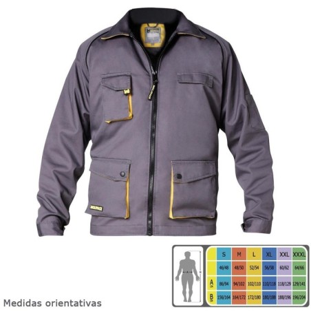 Chaqueta de Trabajo Gris/Amarillo Talla 46/48 S