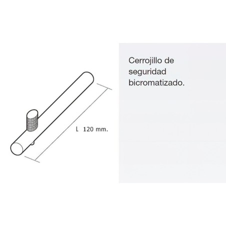 Cerrojillo Persiana Seguridad 120x5,5 mm.