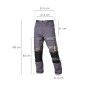 pantalones Largos De Trabajo, Multibolsillos, Resistentes, Rodilla Reforzada, Gris/Amarillo Talla 42/44 M (Slim Fit)