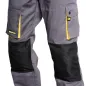 pantalones Largos De Trabajo, Multibolsillos, Resistentes, Rodilla Reforzada, Gris/Amarillo Talla 42/44 M (Slim Fit)