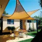 Toldo Vela Sombra Jardín Triangular 3,6x3,6x3,6 metros Beige