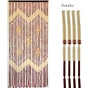Cortina Puerta 42 Tiras Bambú 90 x200 cm.