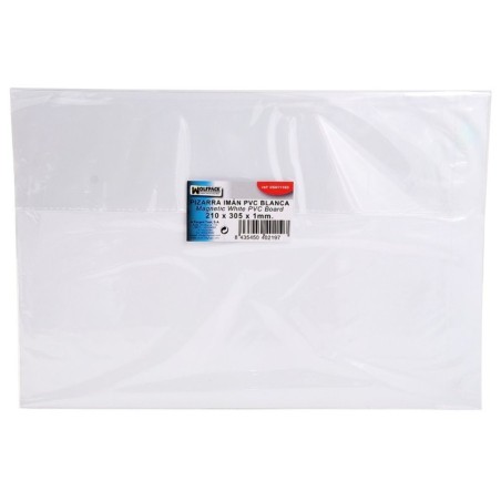 Pizarra Imán PVC Blanca 210x305x1 mm.